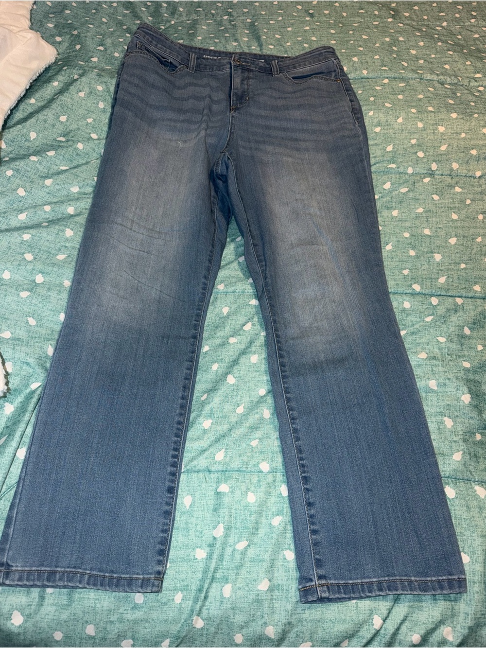 Sz 14S St. John's Bay Women's Medium Blue Straight-Leg Jeans. MUST BE BUNDLED